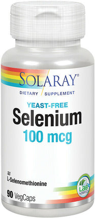 Selenium 100 mcg, 90 Capsules , Brand_Solaray Form_Capsules Potency_100 mcg Size_90 Caps