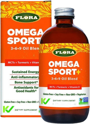 Omega Sport 3•6•9 Oil Blend MCTs + Turmeric+ Vitamin D, 17 Fl Oz ,
