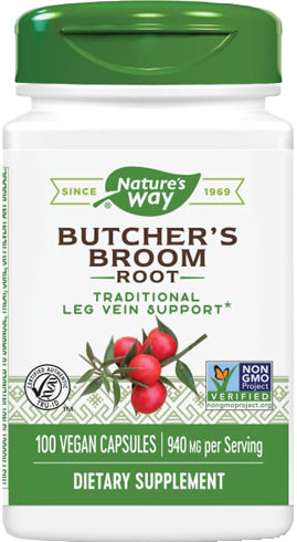 Butcher's Broom Root, 940 mg, 100 Vegan Capsules ,