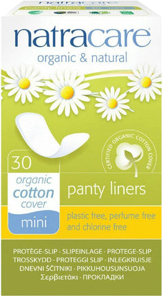 Organic Mini Cotton Panty Liners, 30 Pads , 20% Off - Everyday [On]