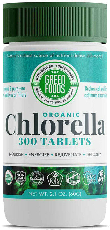 Organic Chlorella, 200 mg, 300 Tablets , Brand_Green Foods Form_Tablets Potency_200 mg Size_300 Tabs
