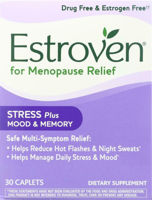 Estroven® for Menopause Relief Stress Plus Mood & Memory, 30 Captlets , Brand_Estroven Form_Caplets Size_30 Count