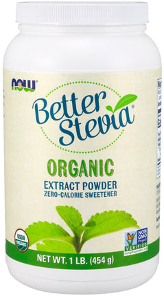 Organic BetterStevia&reg; Extract Powder, 1 Lbs , Brand_NOW Foods Form_Powder Size_1 Lbs