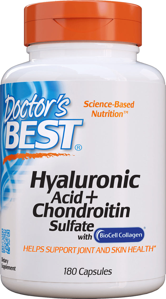 Hyaluronic Acid with Chondroitin Sulfate, 180 Capsules , Brand_Doctor's Best Form_Capsules Size_180 Caps