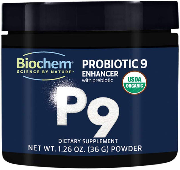 P9 - Probiotic 9 Enhancer with Prebiotic, 1.26 Oz (36 g) Powder , Brand_Biochem Form_Powder Size_1 Oz