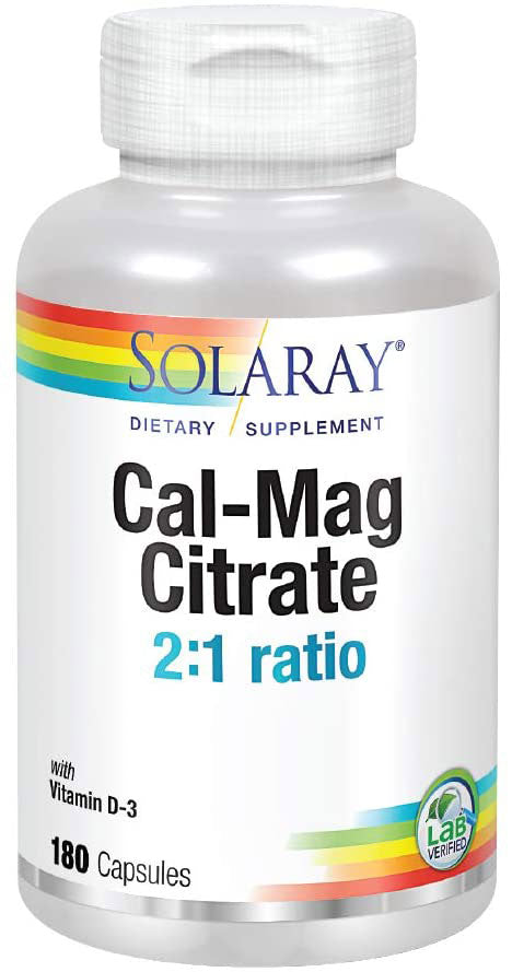 Cal-Mag Citrate 2:1 ratio with Vitamin D3, 1000 mg, 180 Capsules , 20% Off - Everyday [On]