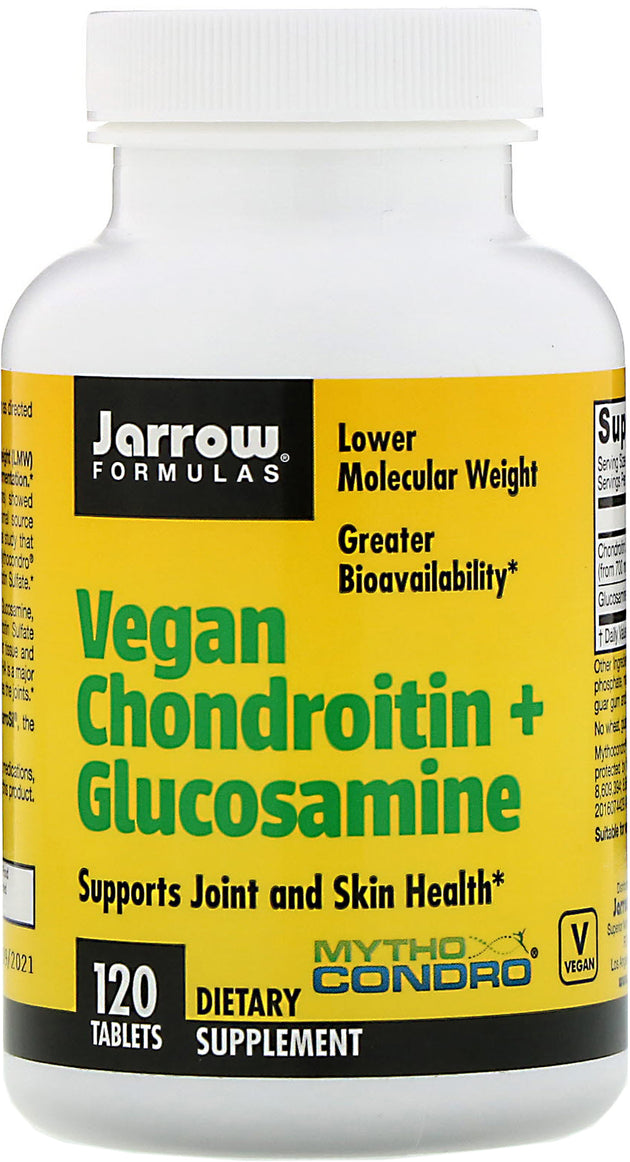 Vegan Chondroitin + Glucosamine, 120 Tablets , Brand_Jarrow Formulas Form_Tablets Size_120 Tabs