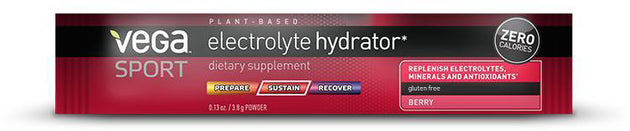 Vega Sport® Electrolyte Hydrator Packet, Pomegranate Flavor, 0.13 Ounce , Brand_Vega Flavor_Pomegranate Form_Powder Size_0.13 Oz