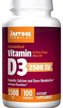 Vitamin D3 2500 IU 100 softgels , Brand_Jarrow Formulas Form_Softgels