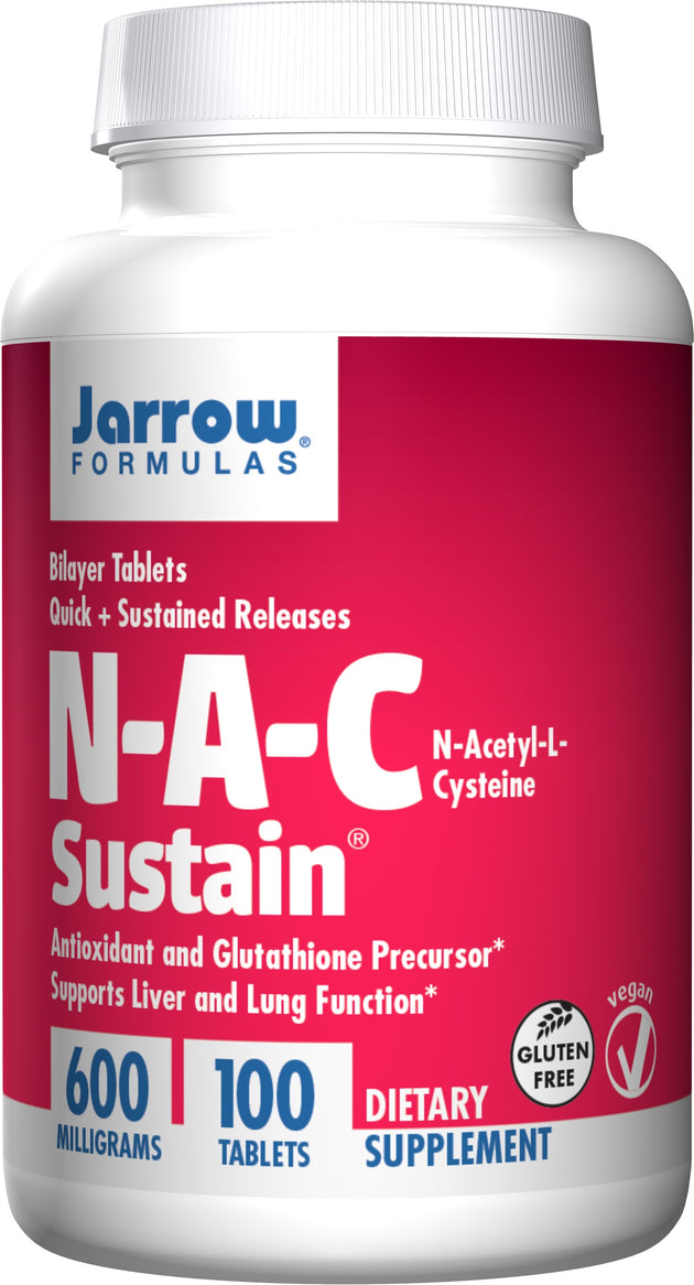 N-A-C Sustain®, N-Acetyl-L-Cysteine, 600 mg, 100 Tablets