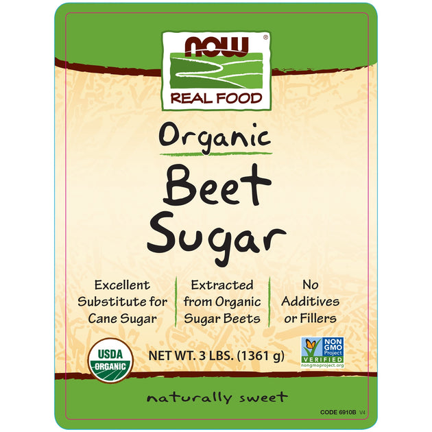 Beet Sugar, Organic, 3 lbs. , Brand_NOW Foods Form_Powder Size_3 Lbs