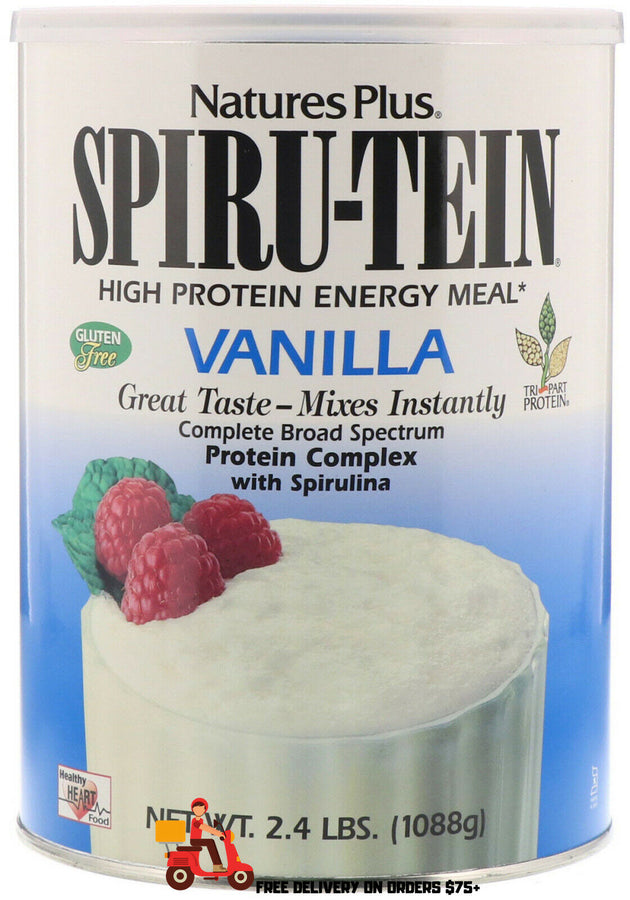 Vanilla SPIRU-TEIN® Shake, 2.4 lbs Powder , Brand_Nature's Plus Flavor_Vanilla Form_Powder Size_2.4 Lbs
