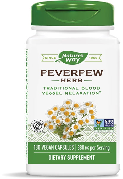 Feverfew Leaves, 180 Capsules , Brand_Nature's Way Form_Capsules Size_180 Caps