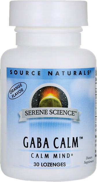 GABA Calm, Orange Flavor, 30 Lozenge , Brand_Source Naturals Flavor_Orange Form_Lozenges Size_30 Lozenges