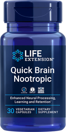 Quick Brain Nootropic, 30 Vegetarian Capsules ,