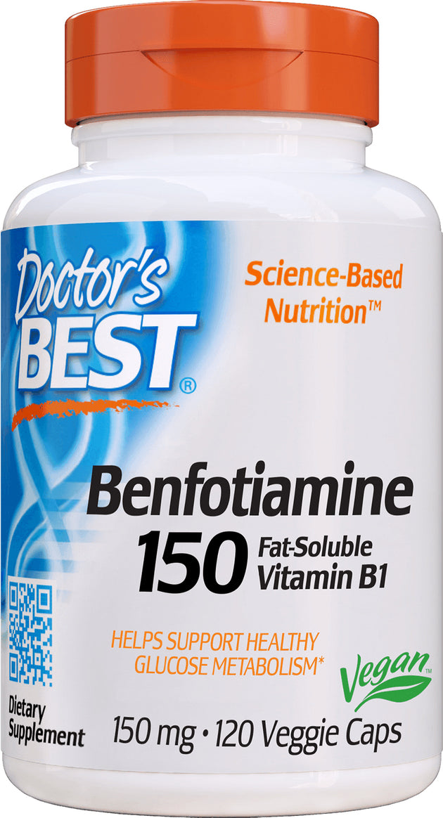 Benfotiamine 150 mg, 120 Vegetarian Capsules , Brand_Doctor's Best Form_Vegetarian Capsules Potency_150 mg Size_120 Caps