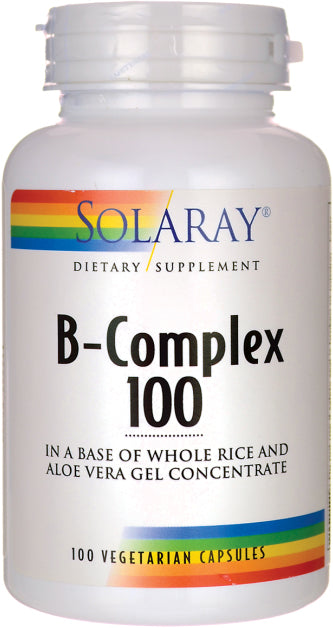 B Complex 100 mg, 100 Capsules , Brand_Solaray Potency_100 mg Size_100 Caps