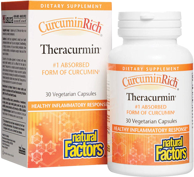 CurcuminRich® Theracurmin®, 30 Vegetarian Capsules , Brand_Natural Factors Form_Vegetarian Capsules Size_30 Caps