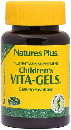 Childrens Vita-Gels, Natural Orange Flavor, 180 Easy to Swallow Softgels , Brand_Nature's Plus Flavor_Natural Orange Form_Softgels Size_180 Softgels