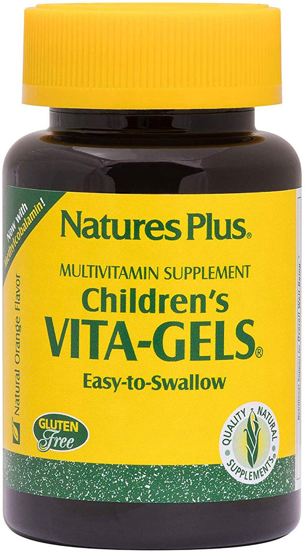 Childrens Vita-Gels, Natural Orange Flavor, 180 Easy to Swallow Softgels , Brand_Nature's Plus Flavor_Natural Orange Form_Softgels Size_180 Softgels