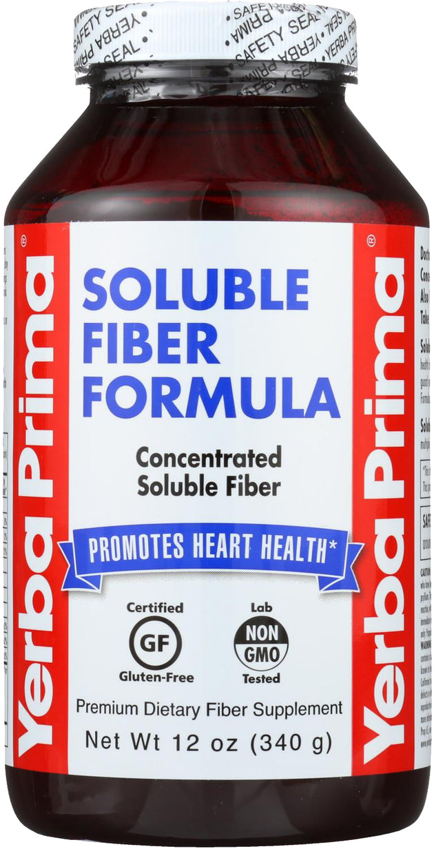 Soluble Fiber Formula, 12 Oz (340 g) Powder , Brand_Yerba Prima Form_Powder Size_12 Oz