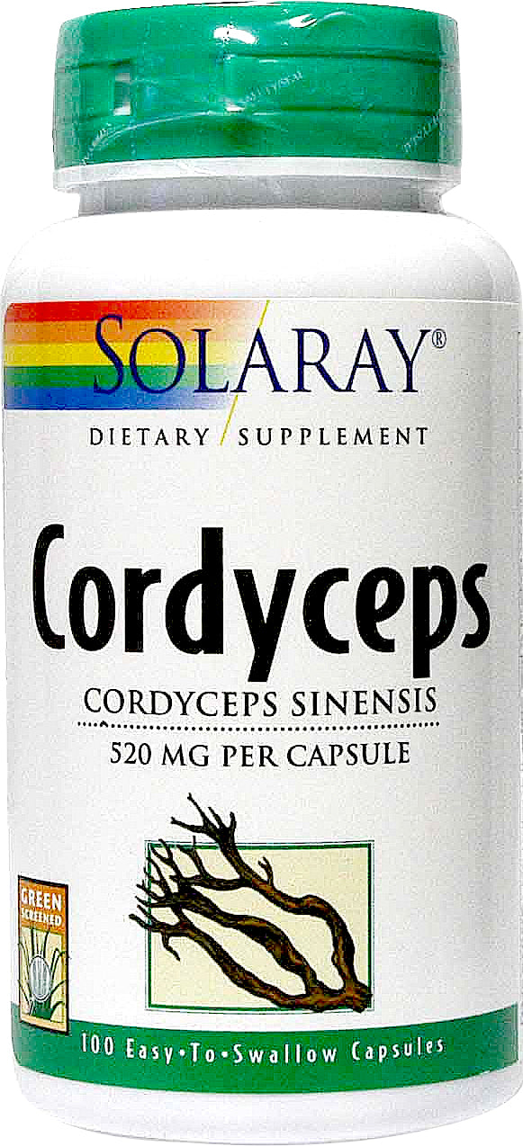 Cordyceps 520 mg, 100 Capsules , Brand_Solaray Form_Capsules Potency_520 mg Size_100 Caps