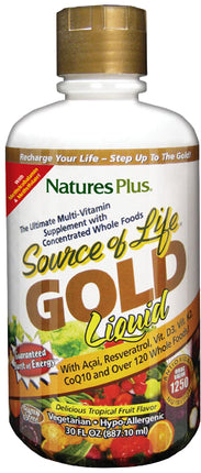 Source of Life® Gold, Delicious Tropical Fruit Flavor, 30 fl oz Liquid , Brand_Nature's Plus Flavor_Tropical Fruit Form_Liquid Size_30 Fl Oz