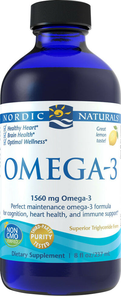 Omega-3, 8 Ounce Liquid, 0.88 Bottle , Brand_Nordic Naturals Form_Bottle Size_8 Fl Oz