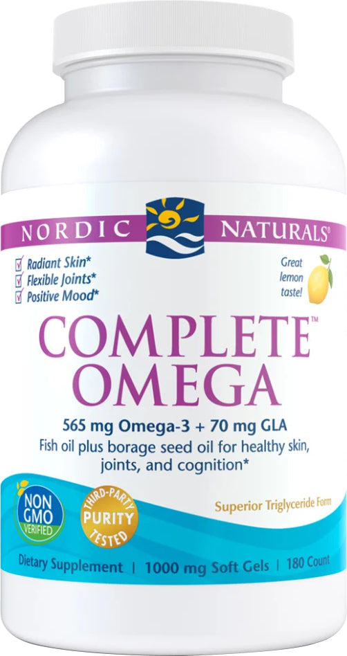 Complete Omega, 180 Softgels , Brand_Nordic Naturals Form_Softgels Size_180 Softgels