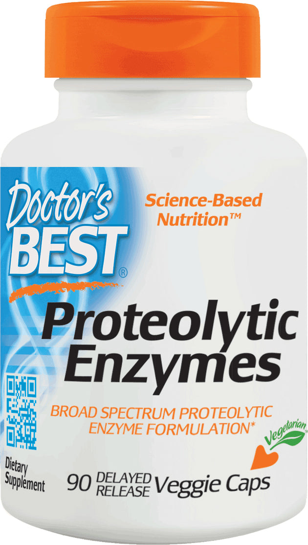 Best Proteolytic Enzymes, 90 Vegetarian Capsules , Brand_Doctor's Best Form_Vegetarian Capsules Size_90 Caps