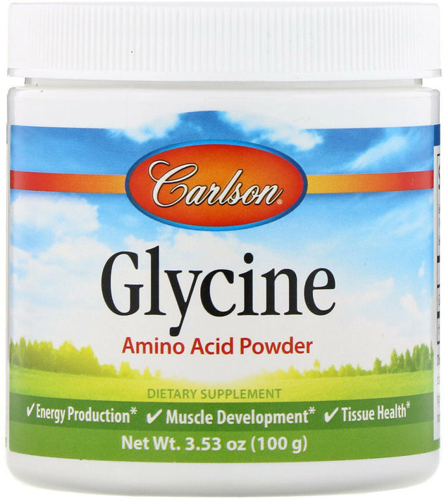 Glycine, 3.53 Oz (100 g) Powder , Brand_Carlson Labs Form_Powder Size_3.53 Oz