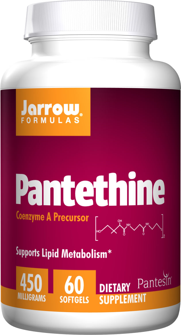 Pantethine, 450 mg, 60 Softgels , Brand_Jarrow Formulas Form_Softgels Potency_450 mg Size_60 Softgels