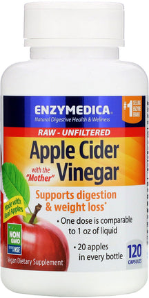Apple Cider Vinegar (with the "Mother"), 120 Capsules