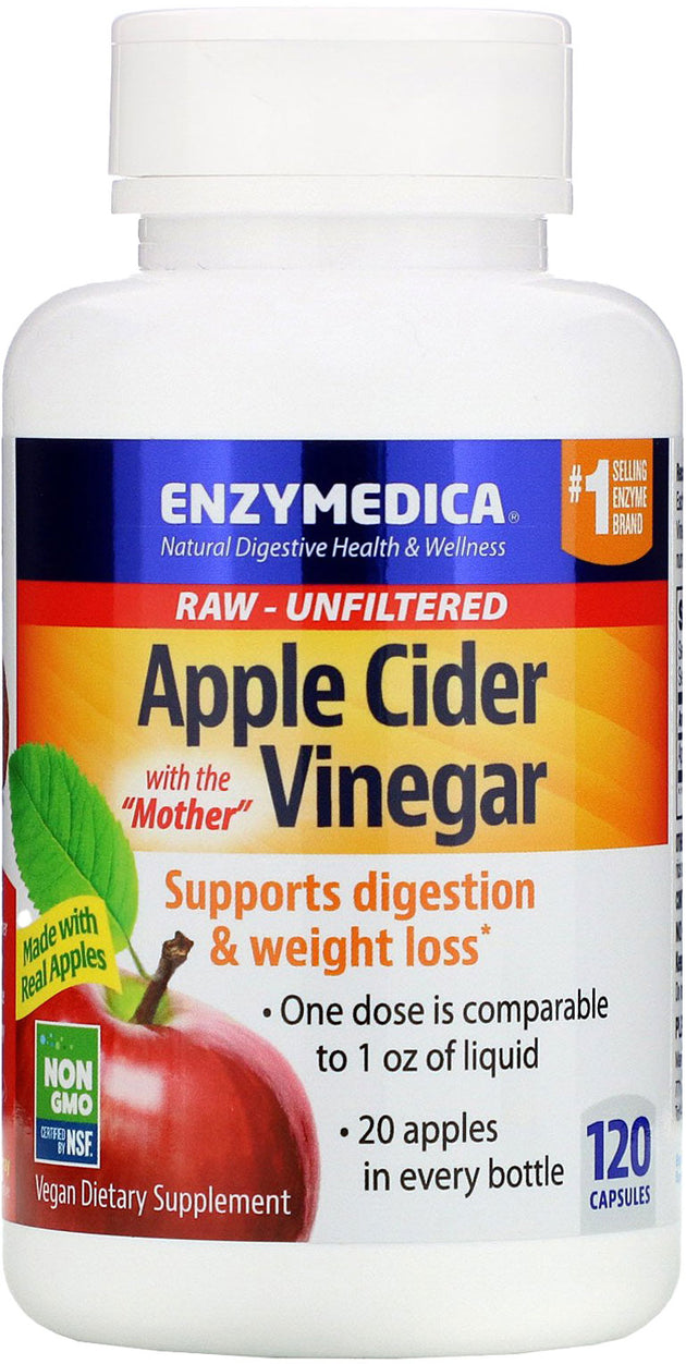 Apple Cider Vinegar (with the "Mother"), 120 Capsules ,