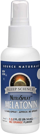 Melatonin NutraSpray™, Natural Orange Flavor, 2 fl. oz (60 ml) , Brand_Source Naturals Flavor_Natural Orange Form_Spray Size_2 Fl Oz