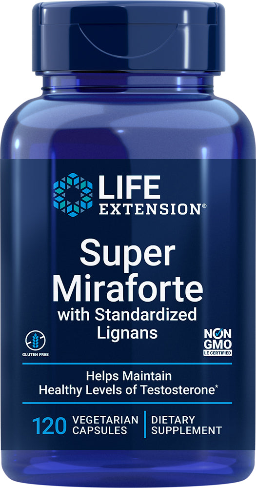 Super Miraforte w/ Standardized Lignans, 120 Capsules , Brand_Life Extension Form_Capsules Size_120 Caps