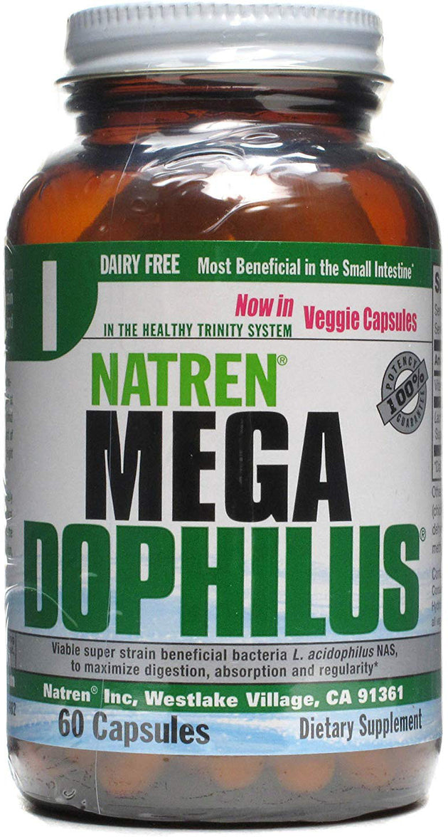MegaDophilus®, 60 Vegetarian Capsules , Brand_Natren Form_Vegetarian Capsules Size_60 Caps