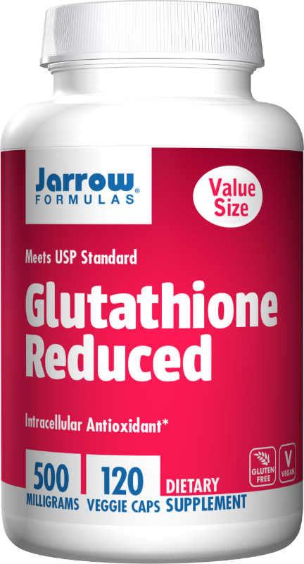 Glutathione Reduced, 500 mg, 120 Veggie Caps , Brand_Jarrow Formulas Form_Veggie Caps Potency_500 mg Size_120 Caps