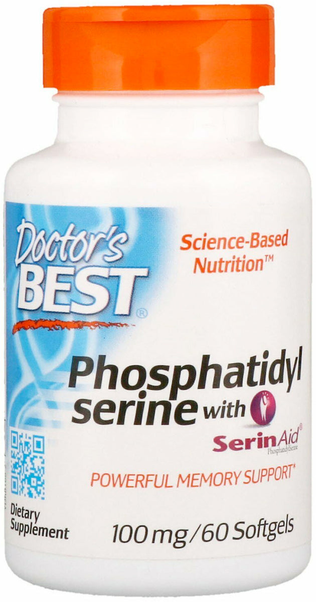 Phosphatidylserine with SerinnAid, 100 mg, 60 Softgels , Brand_Doctor's Best Potency_100 mg Size_60 Softgels