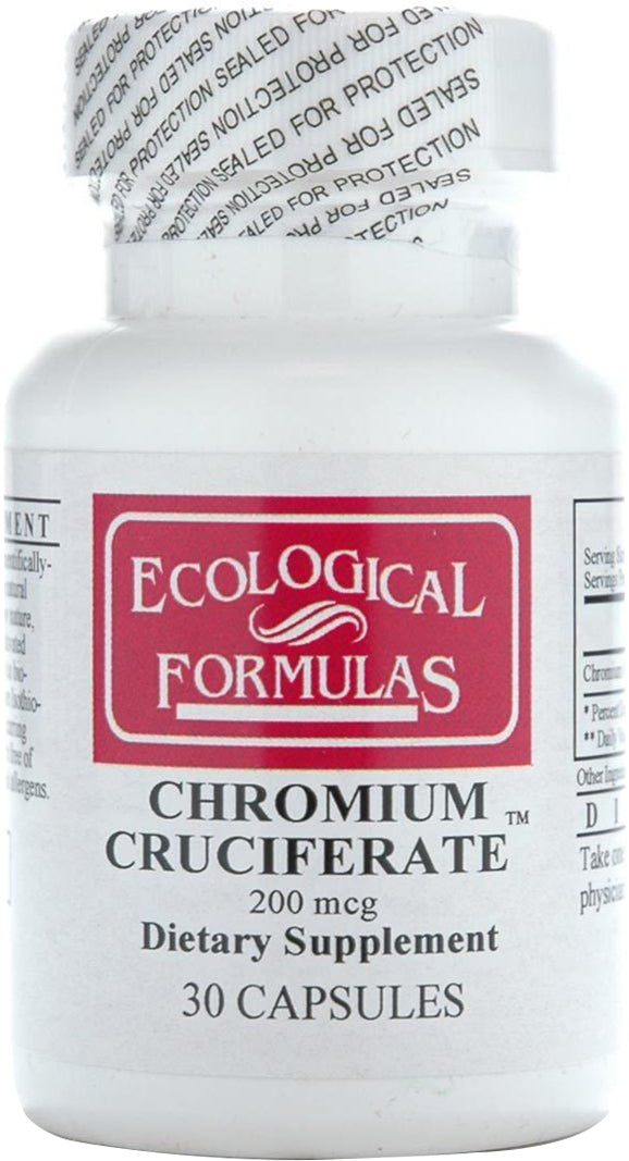 Chromium Cruciferate, 200 mcg, 30 Capsules , Brand_Ecological Formulas Potency_200 mcg Size_30 Caps
