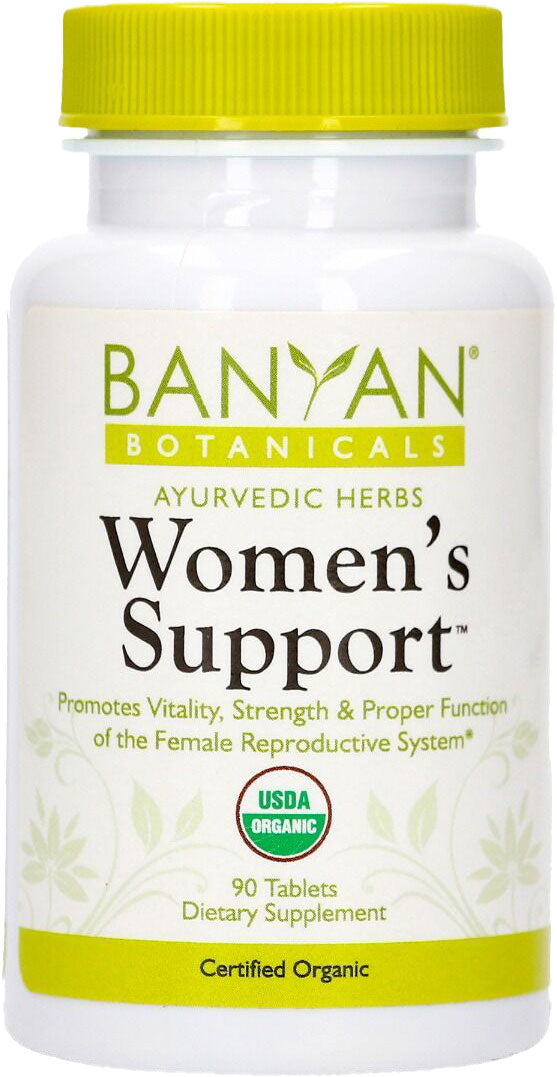 Women's Support™ (Organic), 500 mg, 90 Tablets , Ayurveda Ayurveda Rasa_Astringent Ayurveda Rasa_Bitter Ayurveda Rasa_Sweet Ayurveda Vipaka_Neutral Ayurveda Virya_Slightly Cooling Brand_Banyan Botanicals Form_Tablets New Product Size_90 Tablets