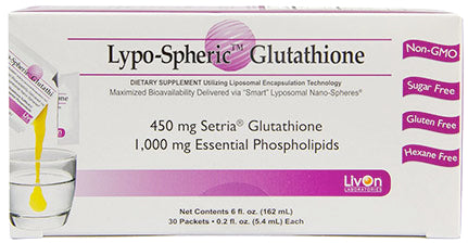 Lypo-Spheric Glutathione, 30 x 0.2 Fl Oz (5.4 mL) Gel Packets , Brand_LivOn Form_Gel Size_30 Count