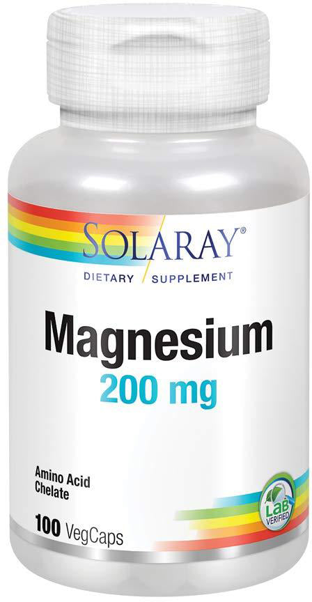 Magnesium 200 mg, 100 Capsules , Brand_Solaray Form_Capsules Potency_200 mg Size_100 Caps
