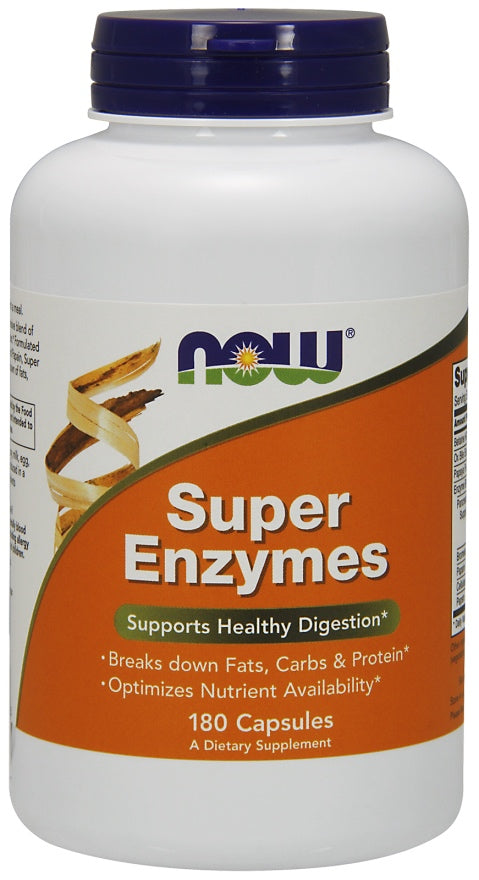 Super Enzymes, 180 Capsules , Brand_NOW Foods Form_Capsules Size_180 Caps