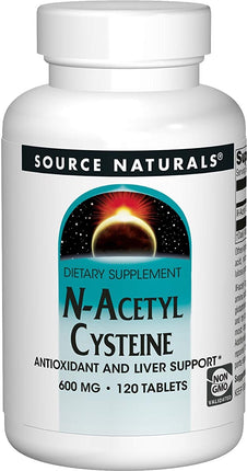 N-Acetyl Cysteine 600 mg, 120 Tablets , Brand_Source Naturals Form_Tablets Potency_600 mg Size_120 Tabs