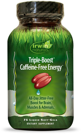 Triple-Boost Caffeine-Free Energy, 75 Liquid Softgels , Brand_Irwin Naturals Form_Softgels Size_75 Softgels