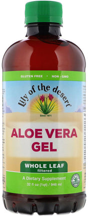 Aloe Vera Gel Whole Leaf Filtered, 32 Fl Oz (946 mL) Gel , Brand_Lily of the Desert Form_Gel Size_32 Fl Oz