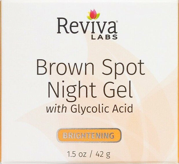 Brown Spot Night Gel with Glycolic Acid, 1.5 Oz (42 g) Cream , Brand_Reviva Form_Cream Size_1.5 Oz