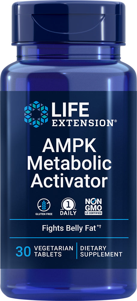 AMPK Metabolic Activator, 30 Vegetarian Tablets , Brand_Life Extension Form_Vegetarian Tablets Size_30 Tabs