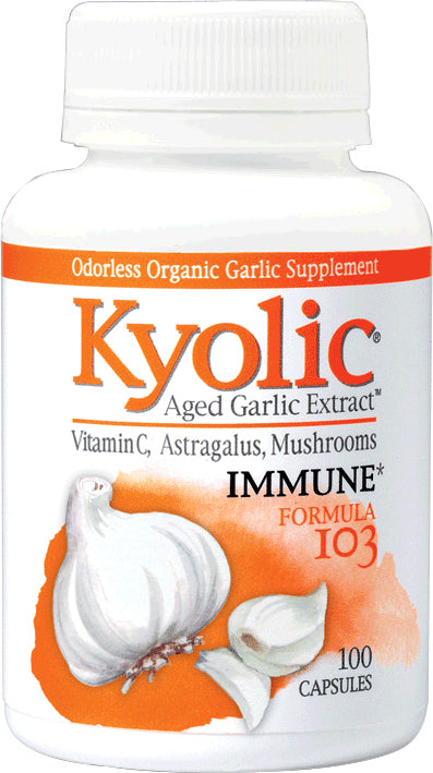 Aged Garlic Extract™ Immune Formula 103, 100 Capsules , Brand_Kyolic Form_Capsules Size_100 Caps